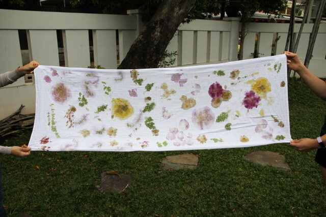 Flower pounding eco-print scarf kit